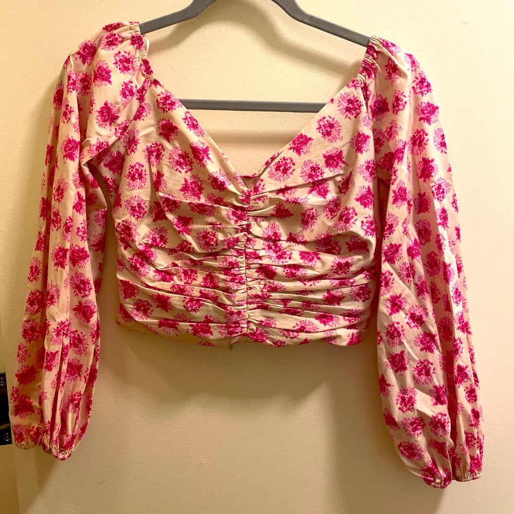 Zara floral crop top